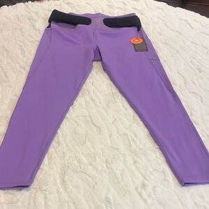 Copper Life Purple Leggings With Adjustable Band Sise L.